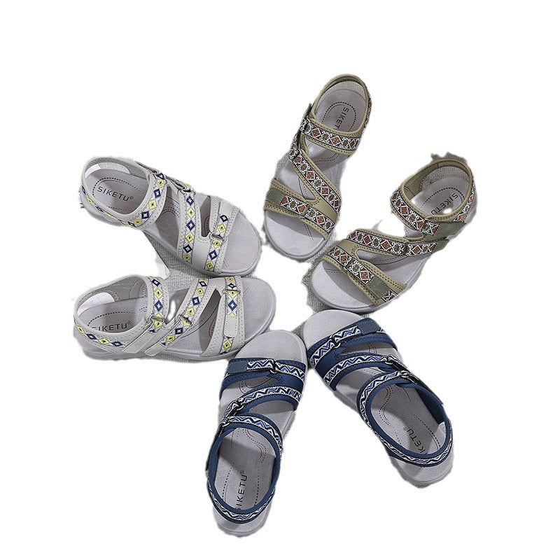 Damen Sportliche Trekking-Sandalen mit verstellbaren Riemen und rutschfester Sohle Heidi-Mode