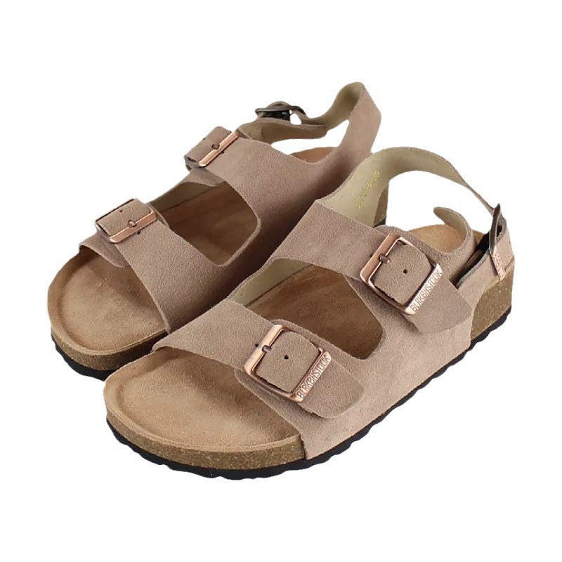 Damen Marken-Sandalen mit verstellbaren Schnallen und anatomischem Fußbett Heidi-Mode