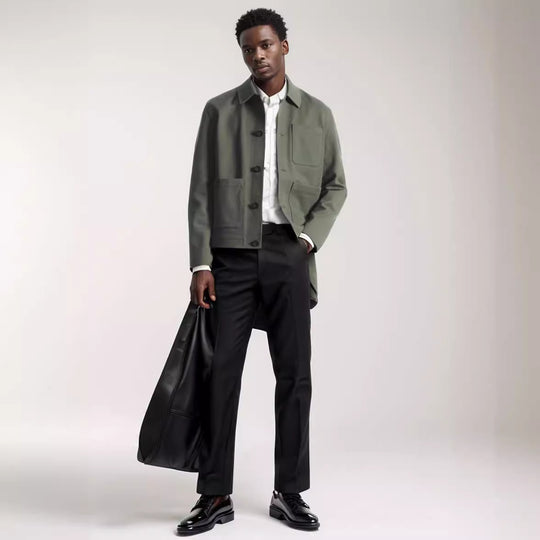 Herren leichte Utility-Jacke mit funktionalen Taschen und modernem Schnitt Heidi-Mode