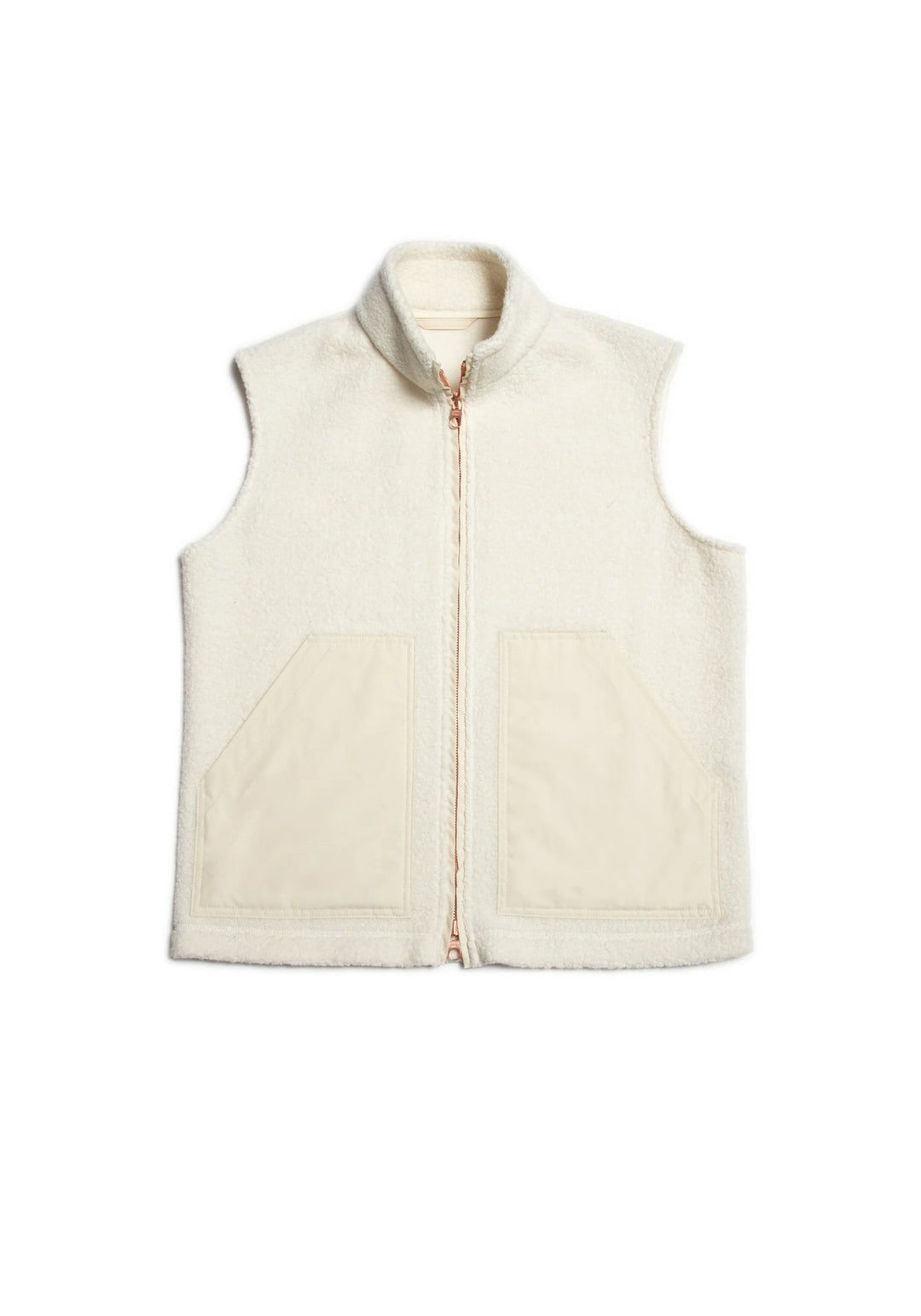 Damen Fleece-Weste mit hohem Kragen und weichen Taschen Heidi-Mode