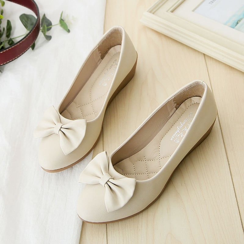 Damen elegante Ballerinas mit raffiniertem Schleifen-Design und weicher Polsterung Heidi-Mode