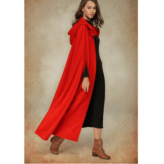 Damen elegante Kapuzenumhangjacke Heidi-Mode