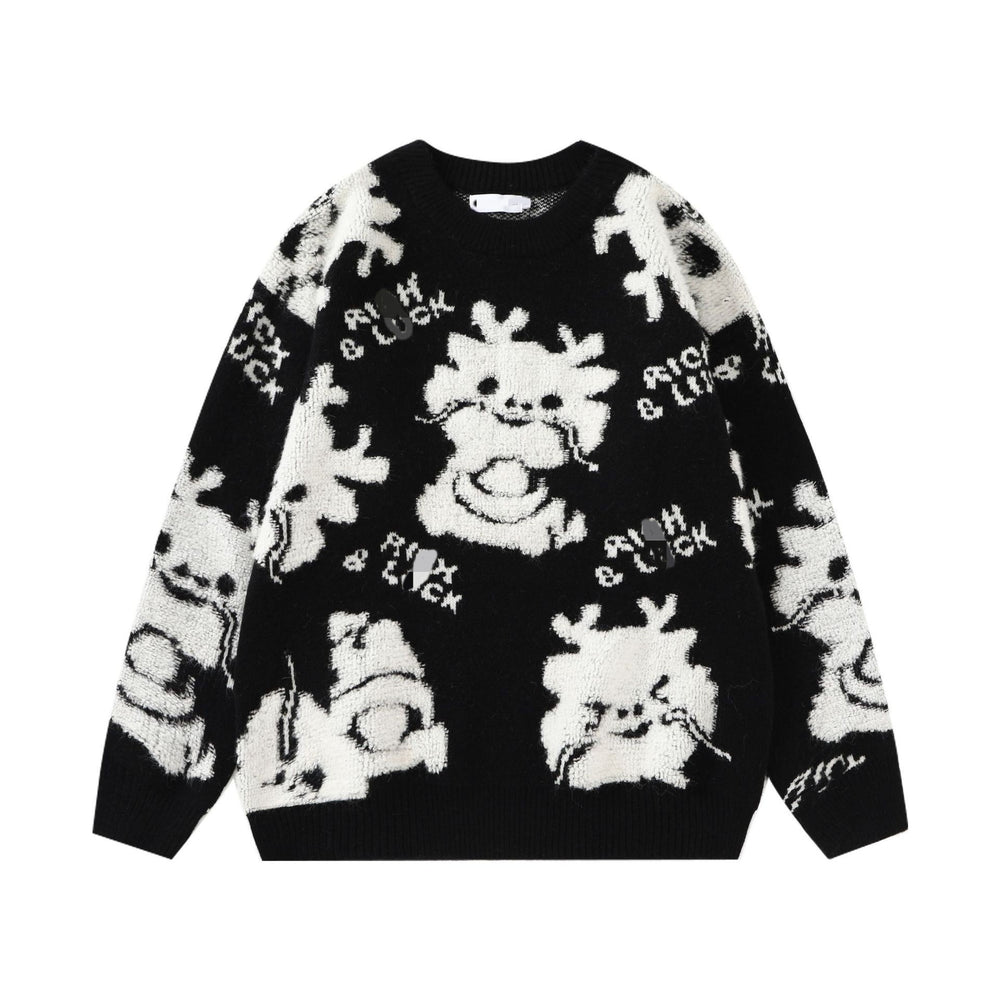Damen Kuscheliger Pullover mit verspieltem Tiermotiv Heidi-Mode