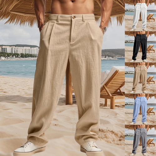 Damen elegante Langehose im lockeren Schnitt mit feinen Falten Heidi-Mode