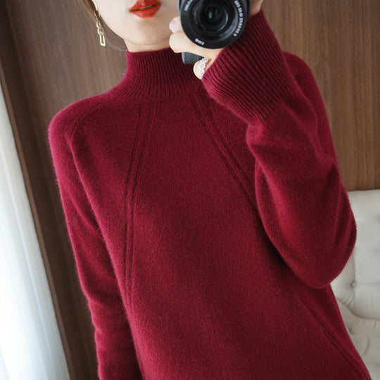 Damen kuscheliger Rollkragenpullover aus feinem Material mit lässigem Schnitt Heidi-Mode