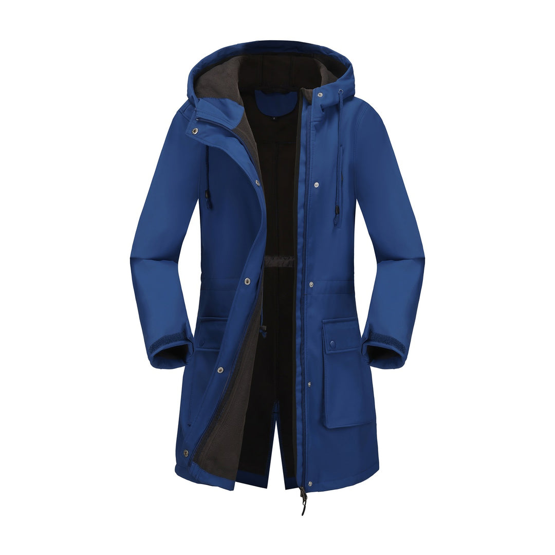 Damen funktionale Outdoor-Jacke mit verstellbarem Taillenzug und Innenfutter Heidi-Mode