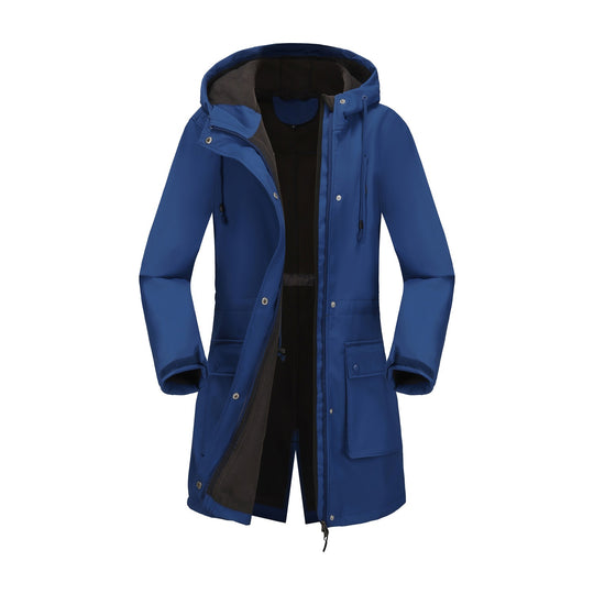 Damen funktionale Outdoor-Jacke mit verstellbarem Taillenzug und Innenfutter Heidi-Mode