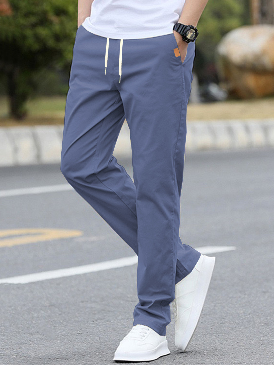 Herren Freizeit-Hose mit atmungsaktivem Material und elastischem Bund Heidi-Mode
