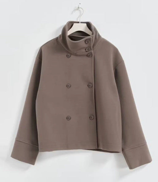 Damen Übergangsjacke mit modernem Reverskragen und eleganten Knopfdetails Heidi-Mode