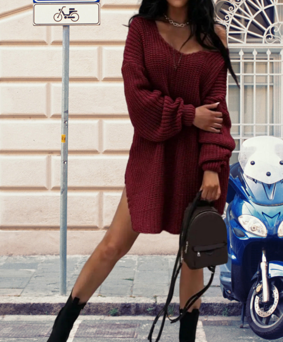Damen Oversized Strickpullover im lässigen Design Heidi-Mode