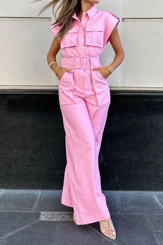 Heidi-Mode | Barbie Pink Schräger Schulter Overall