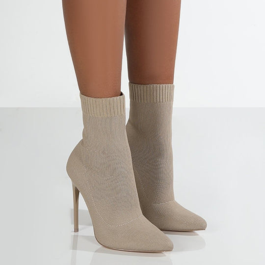 Damen High Heels mit enganliegendem Stricksohlen-Design Heidi-Mode