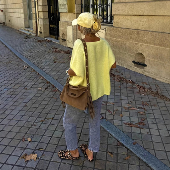 Damen komfortable Strickjacke mit Knopfleiste Heidi-Mode