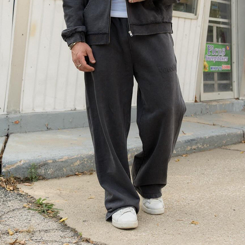 Herren bequeme Freizeithose mit seitlichen Eingrifftaschen und elastischem Bund Heidi-Mode