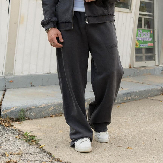 Herren bequeme Freizeithose mit seitlichen Eingrifftaschen und elastischem Bund Heidi-Mode