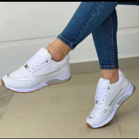 Damen Sportliche Sneakers mit atmungsaktivem Obermaterial und dämpfender Sohle Heidi-Mode