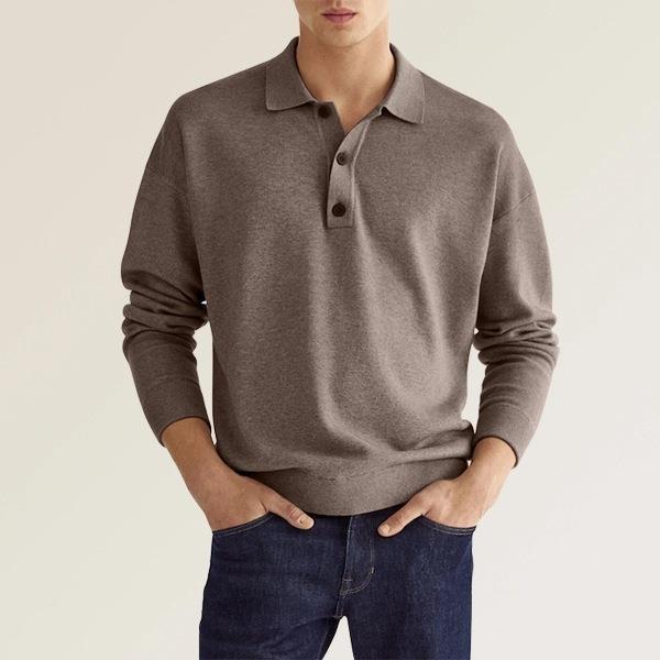 Herren Poloshirt aus weichem Material mit Knopfleiste Heidi-Mode