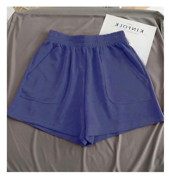 Damen bequeme Sport-Shorts mit elastischem Bund und praktischen Taschen Heidi-Mode