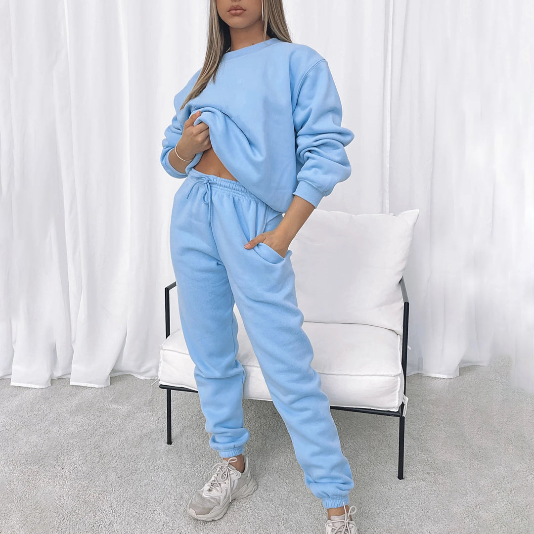 Damen angesagtes Oversized Loungewear-Set aus weichem Fleece Heidi-Mode