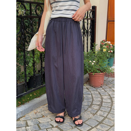 Damen weite Loungehose mit elastischem Bund und komfortablem Schnitt Heidi-Mode