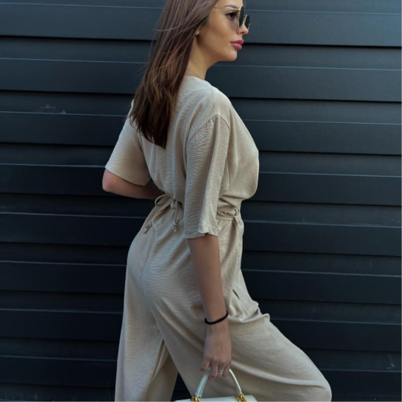 Damen eleganter Jumpsuit mit lockerem Schnitt Heidi-Mode