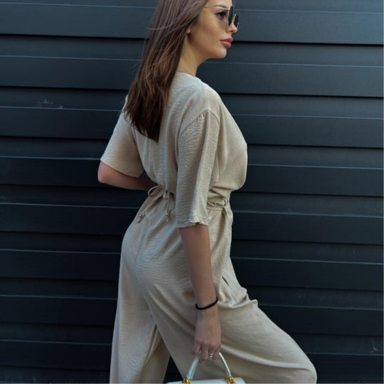 Damen eleganter Jumpsuit mit lockerem Schnitt Heidi-Mode
