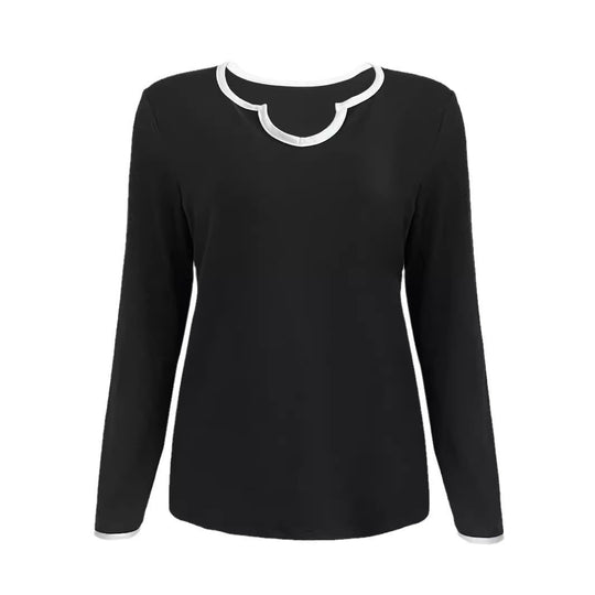 Damen Lässiges Lounge-Set mit komfortablem V-Ausschnitt und elastischer Hose Heidi-Mode