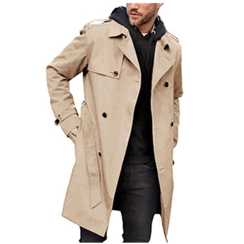 Herren modischer Trenchcoat mit praktischen Seitentaschen und abnehmbarem Innenfutter Heidi-Mode