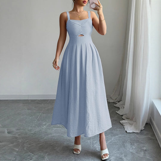 Damen Maxikleid mit verspieltem Ausschnitt Heidi-Mode