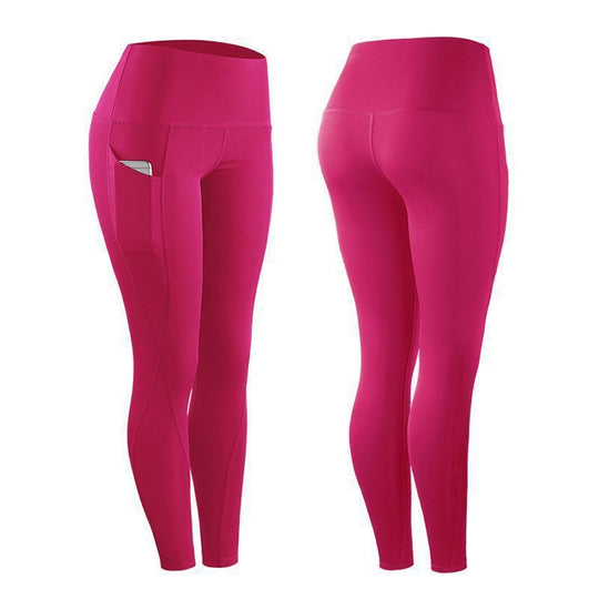 Damen Hochleistungs-Leggings mit praktischen Seitentaschen Heidi-Mode