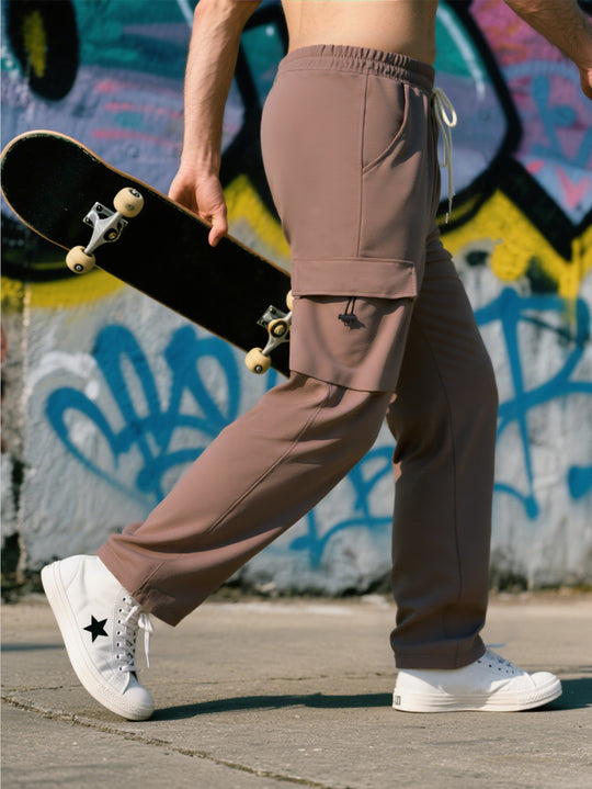 Herren Sportliche Cargo-Hose mit praktischen Taschen und elastischem Bund Heidi-Mode