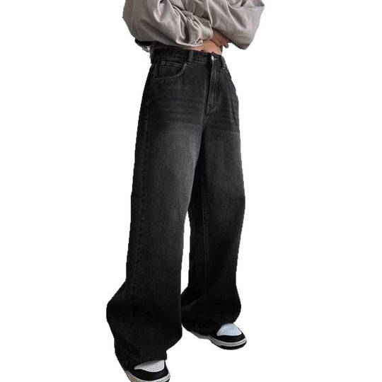 Damen Weite Jeanshose im modernem Schnitt mit elegantem Design Heidi-Mode