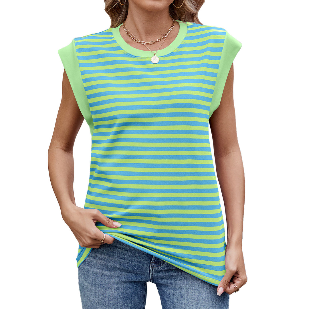 Heidi Mode | Gestreifte kontrastierende kurze Ärmel