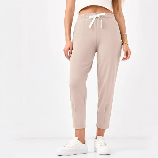 Damen Elegante Jogginghose mit Kordelzug und schmalem Schnitt Heidi-Mode
