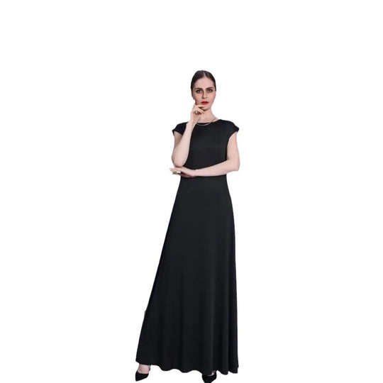Damen Maxikleid mit minimalistischem Design und elegantem Schnitt Heidi-Mode