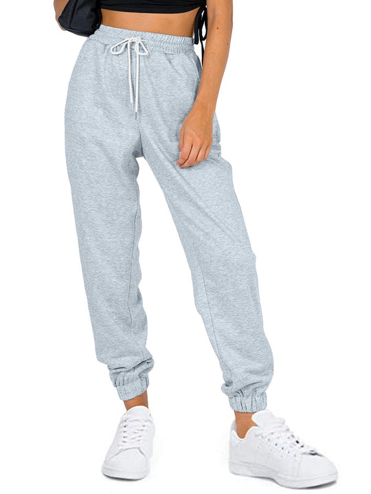 Damen Sportliche Jogginghose mit elastischem Bund und seitlichen Taschen Heidi-Mode