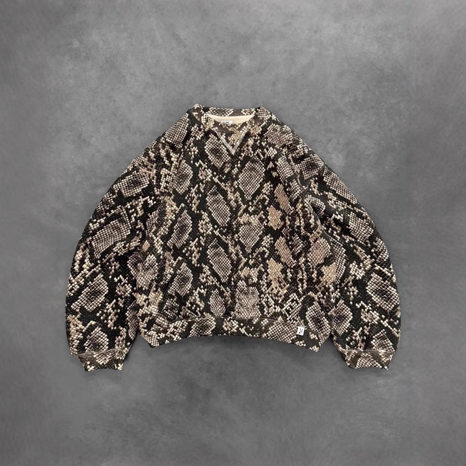 Femme Oversized Python-Print Sweatshirt Heidi-Mode