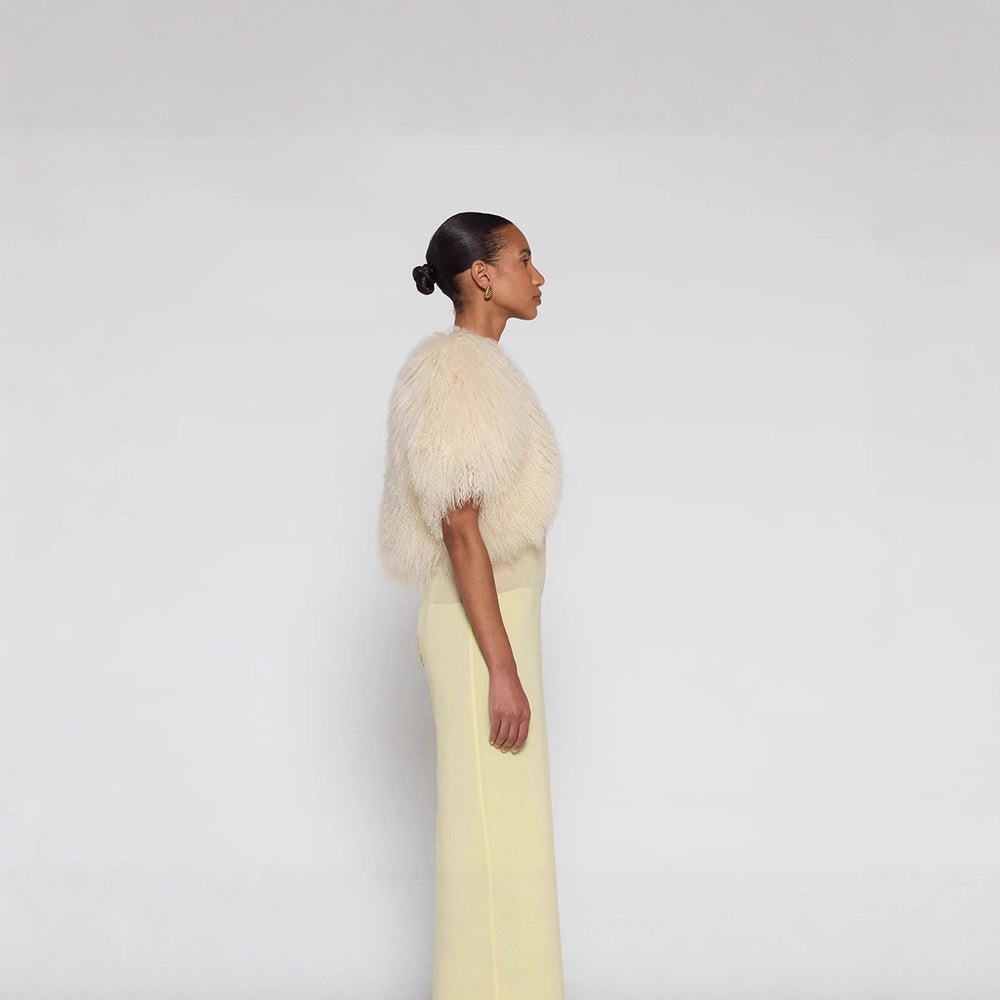 Damen Extravagante Kunstpelzjacke im Volumenstil Heidi-Mode