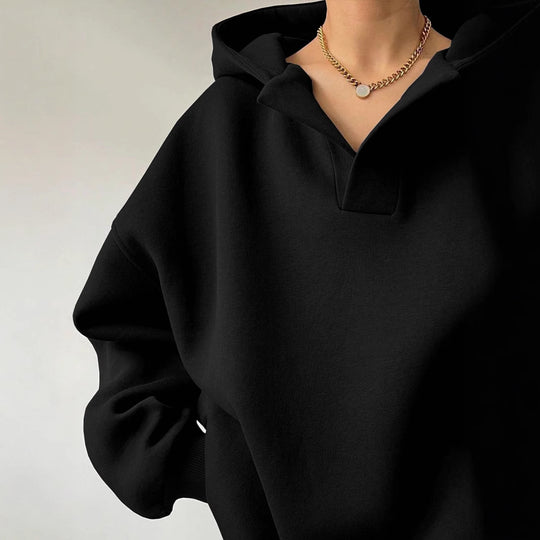 Damen Oversized Kapuzenpullover mit modischem Schnitt und legerem Look Heidi-Mode