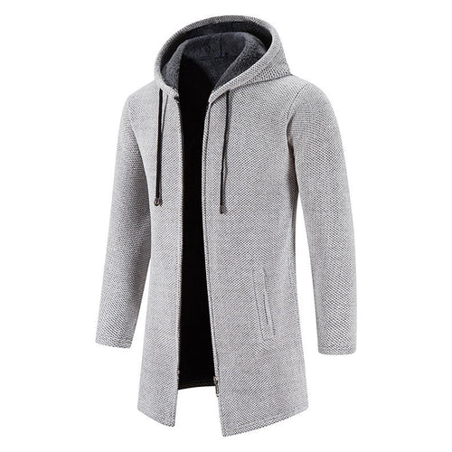 Herren modische Premium-Fleecejacke mit Kapuze und seitlichen Taschen Heidi-Mode