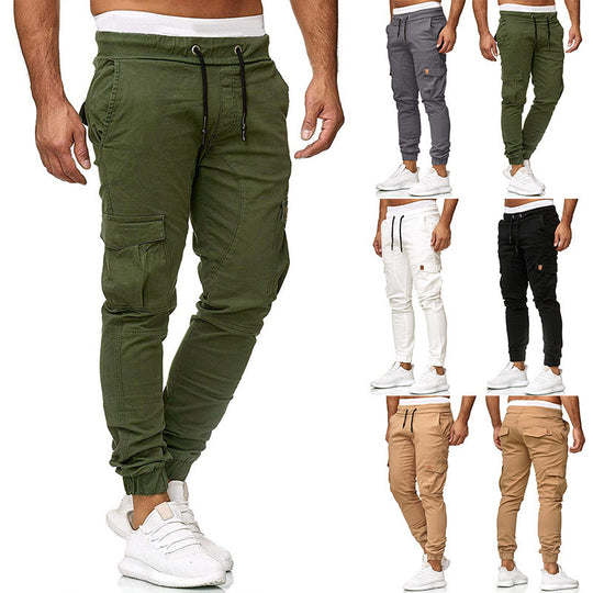 Herren Cargo-Jogginghose mit elastischem Bund und praktischen Taschen Heidi-Mode