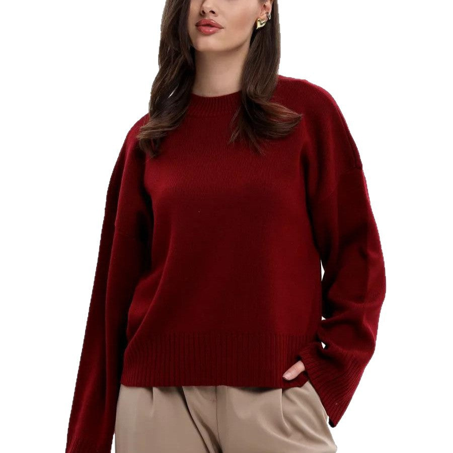 Damen Bequemer Pullover mit Oversized-Schnitt und breiten Ärmeln Heidi-Mode