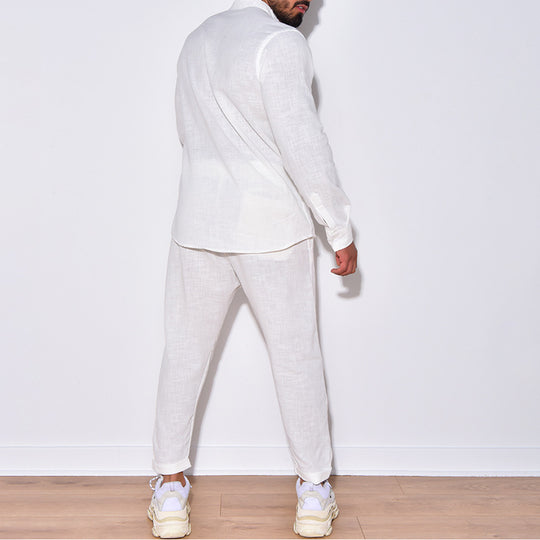 Herren Leinenanzug mit modernem Schnitt und lässigem Look Heidi-Mode