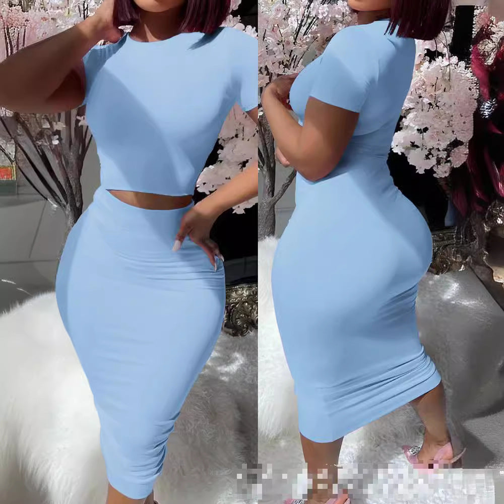 Damen Crop-Top und Bleistiftrock Set Heidi-Mode