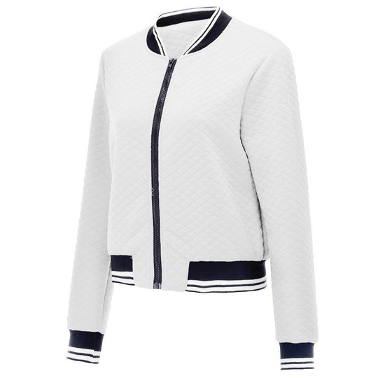 Damen Steppjacke mit sportlichem Reißverschluss und elastischen Bündchen Heidi-Mode