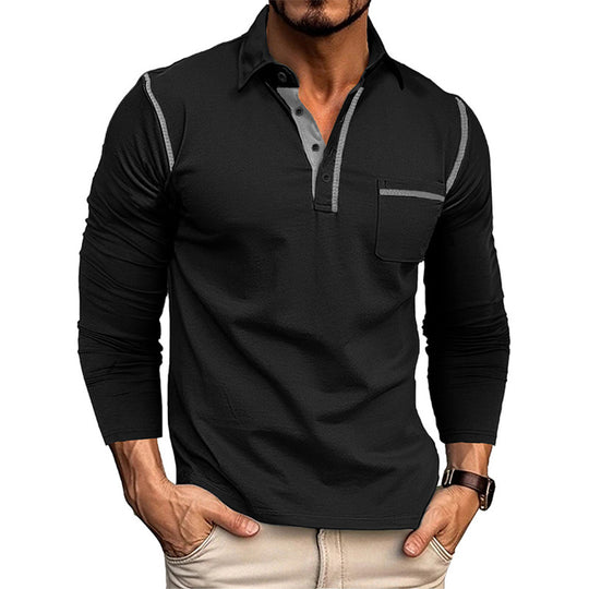 Herren Langarm Poloshirt Heidi-Mode