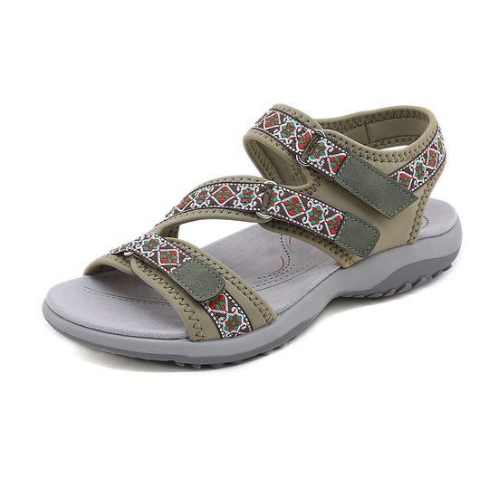 Damen Sportliche Trekking-Sandalen mit verstellbaren Riemen und rutschfester Sohle Heidi-Mode