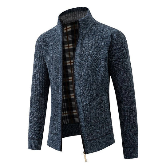 Herren modische Strickjacke mit hohem Kragen und hohem Komfort Heidi-Mode