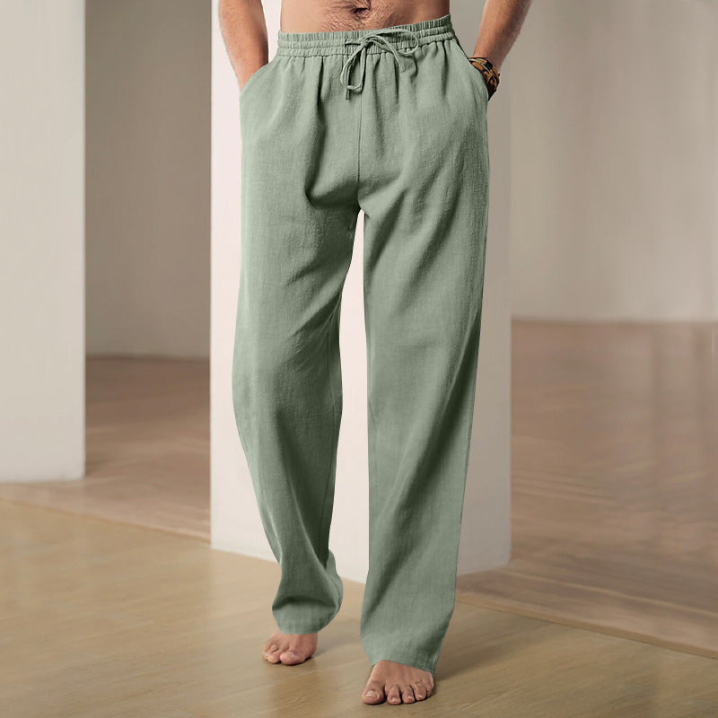 Herren Bequeme Freizeithose mit elastischem Bund und seitlichen Eingrifftaschen Heidi-Mode