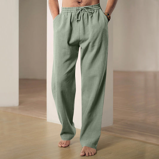 Herren Bequeme Freizeithose mit elastischem Bund und seitlichen Eingrifftaschen Heidi-Mode